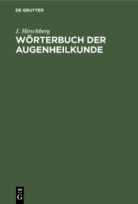 Cover Wörterbuch der Augenheilkunde
