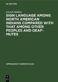 Cover Sign language among North American Indians compared with that among other peoples and deaf-mutes