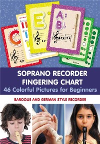 Cover Soprano Recorder Fingering Chart. 46 Colorful Pictures for Beginners