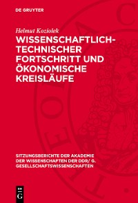 Cover Wissenschaftlich-technischer Fortschritt und ökonomische Kreisläufe