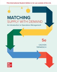 Cover Matching Supply with Demand: An Introduction to Operations Management ISE