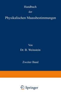 Cover Handbuch der Physikalischen Maassbestimmungen