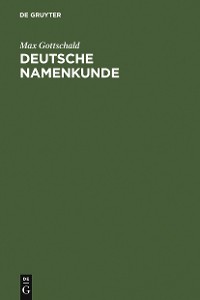Cover Deutsche Namenkunde