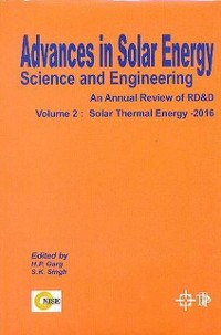 Cover Advances In Solar Energy Science And Engineering An Annual Review Of Rd&D (Solar Thermal Energy - 2016)