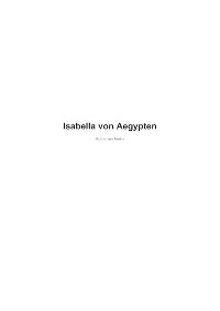 Cover Isabella von Aegypten