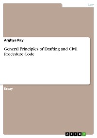 Cover General Principles of Drafting and Civil Procedure Code