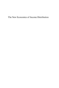 Cover New Economics of Income Distribution