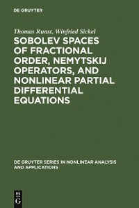 Cover Sobolev Spaces of Fractional Order, Nemytskij Operators, and Nonlinear Partial Differential Equations