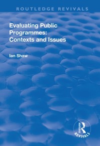 Cover Evaluating Public Programmes: Contexts and Issues