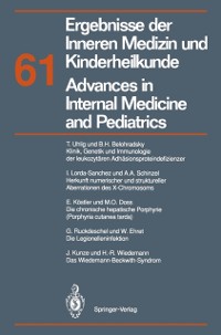 Cover Ergebnisse der Inneren Medizin und Kinderheilkunde / Advances in Internal Medicine and Pediatrics