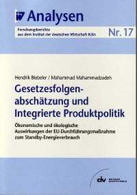 Cover Gesetzesfolgenabschätzung und Integrierte Produktpolitik