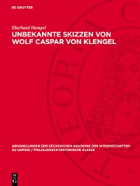 Cover Unbekannte Skizzen von Wolf Caspar von Klengel