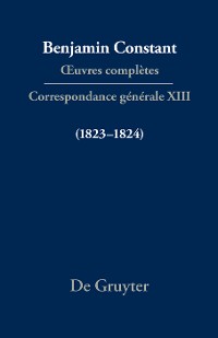 Cover Correspondance générale 1823–1824