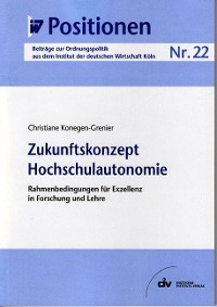 Cover Zukunftskonzept Hochschulautonomie