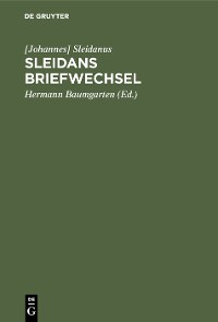 Cover Sleidans Briefwechsel