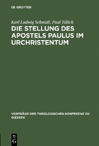 Cover Die Stellung des Apostels Paulus im Urchristentum