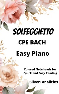 Cover Solfeggietto Easy Piano Sheet Music with Colored Notation