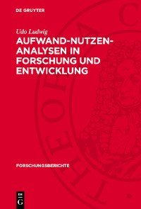 Cover Aufwand-Nutzen-Analysen in Forschung und Entwicklung