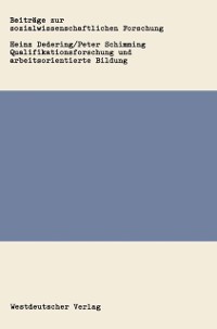 Cover Qualifikationsforschung und arbeitsorientierte Bildung