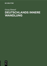 Cover Deutschlands innere Wandlung