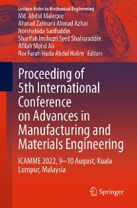 Cover Proceeding of 5th International Conference on Advances in Manufacturing and Materials Engineering