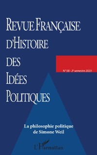 Cover La philosophie politique de Simone Weil