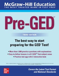 Cover McGraw-Hill Education Pre-GED, Third Edition