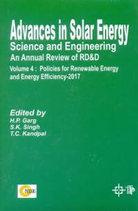 Cover Advances In Solar Energy Science And Engineering An Annual Review Of RD&D: 2017 (Policies For Renewable Energy And Energy Efficiency)
