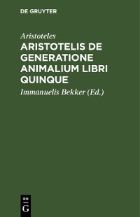 Cover Aristotelis de generatione animalium libri quinque