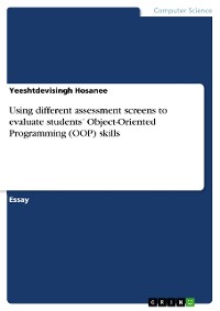 Cover Using different assessment screens to evaluate students' Object-Oriented Programming (OOP) skills