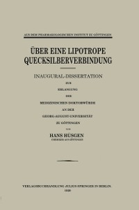Cover Über Eine Lipotrope Quecksilberverbindung