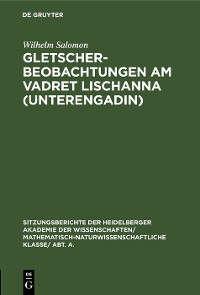 Cover Gletscherbeobachtungen am Vadret Lischanna (Unterengadin)