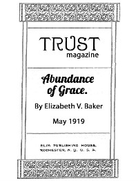 Cover Abundance of Grace