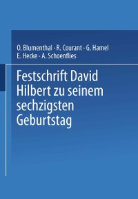 Cover Festschrift David Hilbert zu Seinem Sechzigsten Geburtstag am 23. Januar 1922