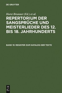Cover Register zum Katalog der Texte