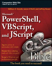 Cover Microsoft PowerShell, VBScript and JScript Bible