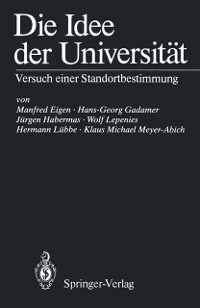 Cover Die Idee der Universität