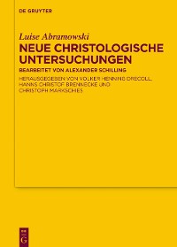 Cover Neue Christologische Untersuchungen
