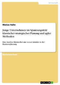 Cover Junge Unternehmen im Spannungsfeld klassischer strategischer Planung und agiler Methoden
