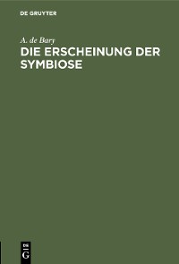 Cover Die Erscheinung der Symbiose