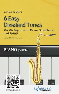 Cover Bb Tenor or Soprano Saxophone & Piano "6 Easy Dixieland Tunes" (piano parts)