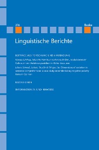Cover Linguistische Berichte Heft 276