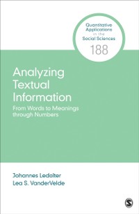 Cover Analyzing Textual Information : From Words to Meanings through Numbers
