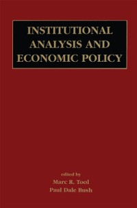 Cover Institutional Analysis and Economic Policy