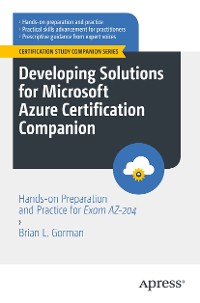 Cover Developing Solutions for Microsoft Azure Certification Companion