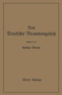 Cover Das Deutsche Beamtengesetz (DBG)