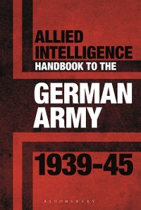 Cover Allied Intelligence Handbook to the German Army 1939 45