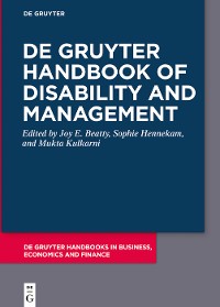 Cover De Gruyter Handbook of Disability and Management
