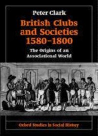 Cover British Clubs and Societies 1580-1800