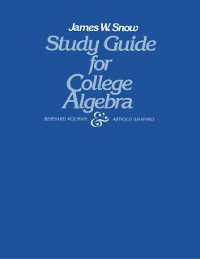 Cover Study Guide for College Algebra